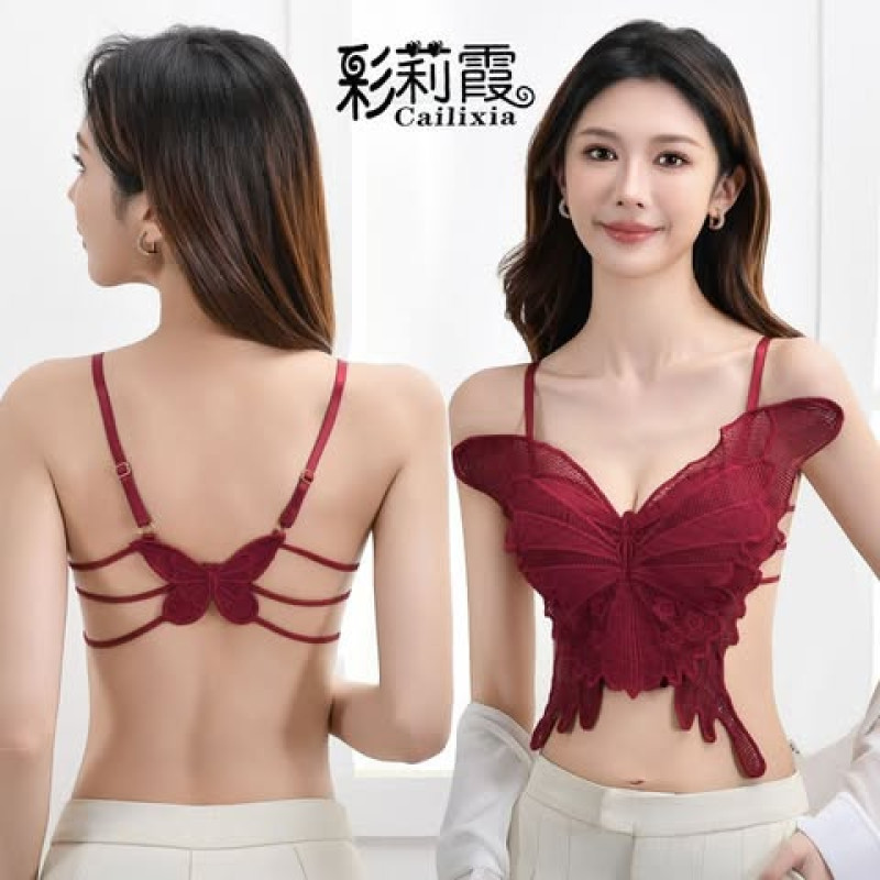 Backless Underwear Flower Bra 5 Colors