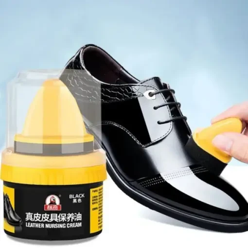 Leather Repair & Care Cream  Liquid Shoe Polish with Sponge, Universal Leather Balm for Shoes, Bags & Car Seats