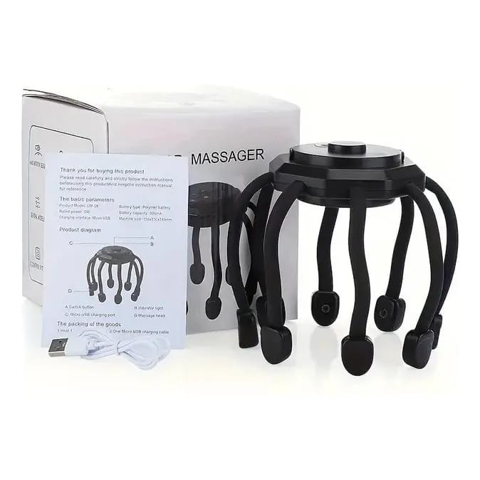 Electric Head Massager  Smart Scalp Relaxation Device for Stress Relief & Sleep