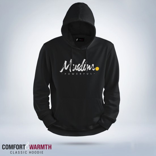 Muslim powerful Islamic Hoodie (Black)