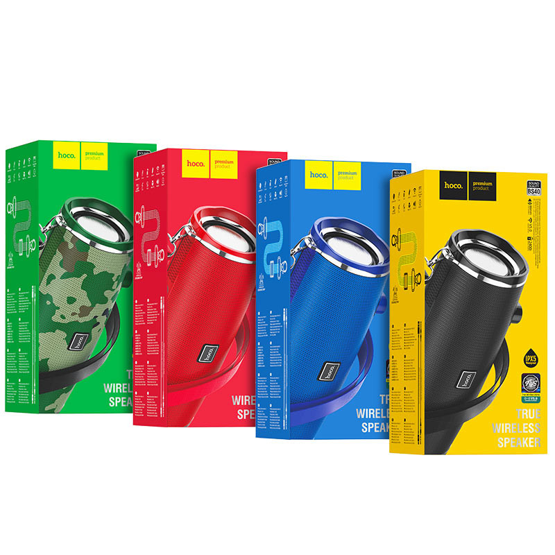 BS40 Desire Song Sports Portable Wireless Loudspeaker – Splashproof Bluetooth Speaker with Built-In Mic, Carry Strap & Long Battery Life