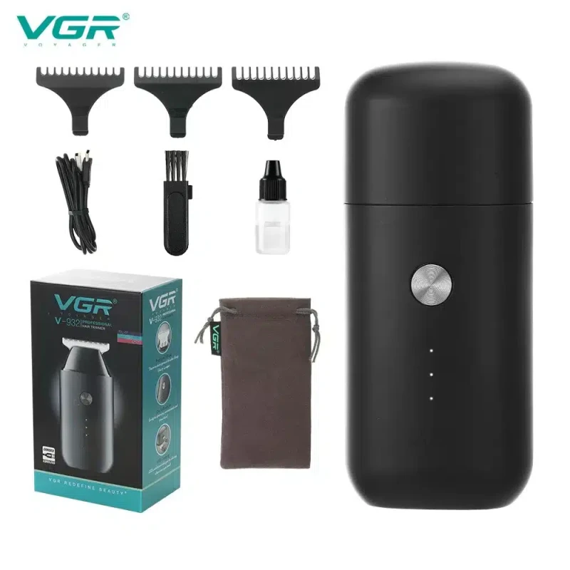 VGR V-932 Professional Cordless Mini Hair & Beard Trimmer for Men – 120 Min Runtime, 5W Silent Motor, Pocket-Sized & Washable Stainless Steel Blades