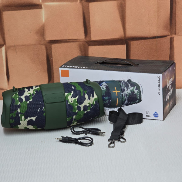 XTREME P192 Portable Wireless Waterproof Bluetooth Speaker – Powerful Sound, Deep Bass, IPX6 Water-Resistant, Multiple Playback Modes & Shoulder Strap