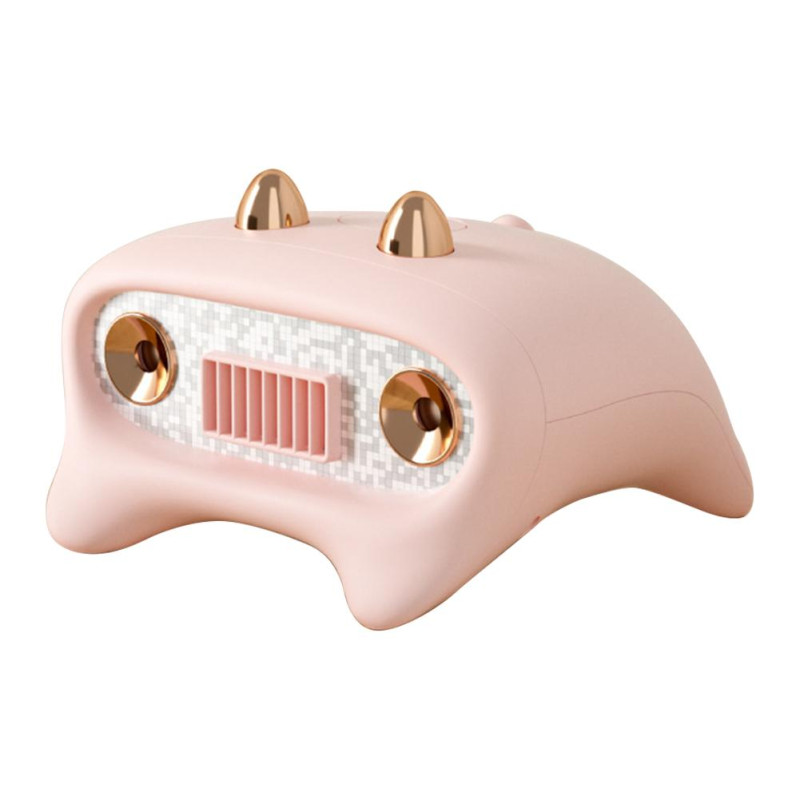Cute Cat Ear Dual Spray Humidifier & Desktop Fan – Portable USB Rechargeable Air Cooling Mist Diffuser with Soft Ambient Light for Home & Office