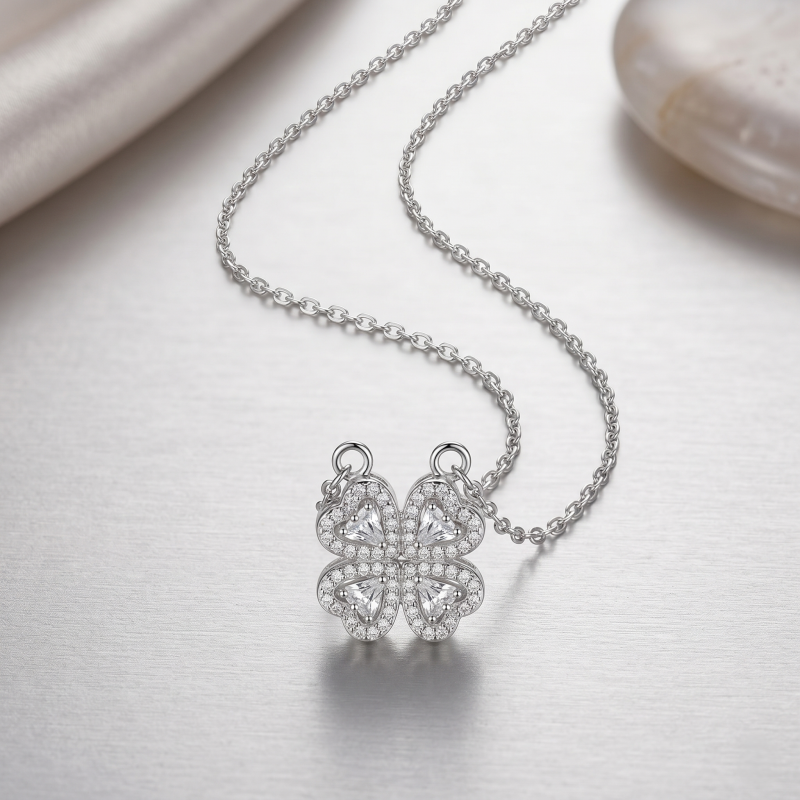 Love Heart Magnetic Pendant Chain Necklace
