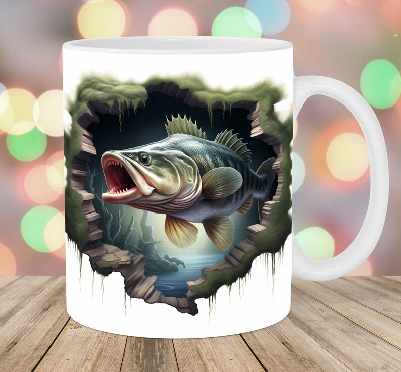 3D Fish Mug – Premium Ceramic Coffee Mug with 3D Aquatic Fish Wraparound Design, Microwave & Dishwasher Safe
