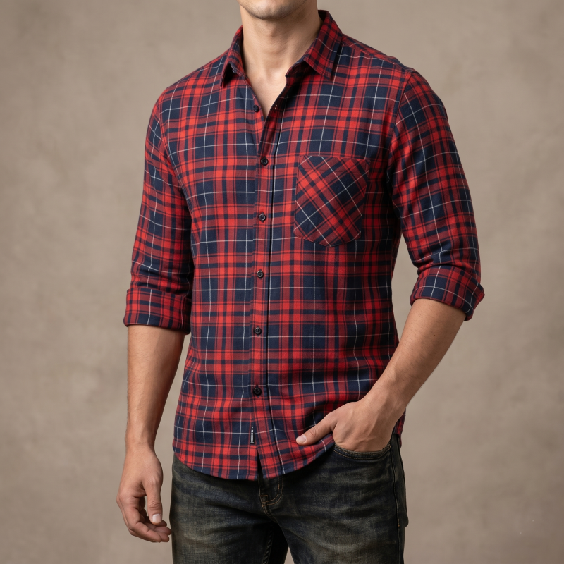 Cotton full Sleeve Check Shirt for Men's