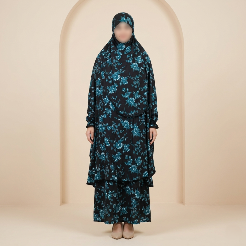 Elegant Palazzo long Khimar Set
