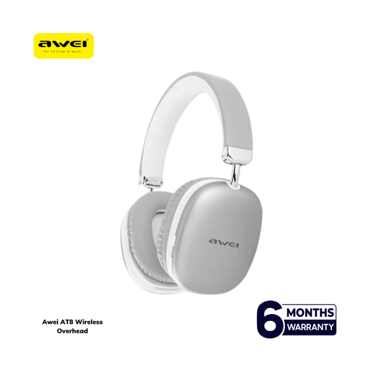 Awei AT8 Bluetooth Wireless Over-Ear Headphone – Bluetooth 5.4 Headset with 40mm Drivers, 40-Hour Playback, Type-C Fast Charging & Built-in Mic