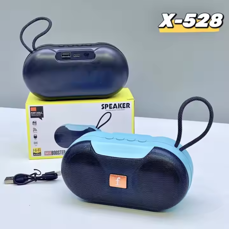 X-528 Portable Wireless Stage Speaker – 3D Stereo Sound, Bluetooth Connectivity, FM Radio Support & Compact Outdoor Design