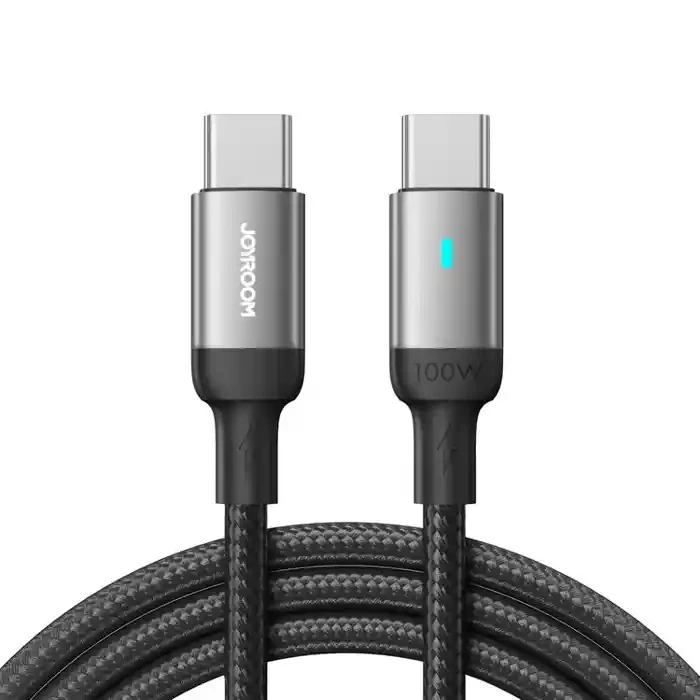 Joyroom Ultimate Audio & Power Combo – JR-EC07 Metal Half In-Ear Type-C Wired Earphones & S-CC100A10 100W Fast Charging Type-C to Type-C Nylon Cable (1M)