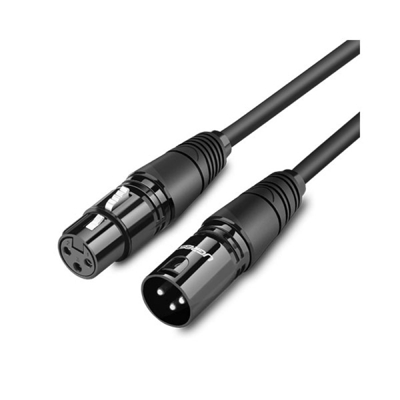UGREEN AV130 (20714) XLR Male to Female Extension Cable (10M) – Oxygen-Free Copper, Gold-Plated Connectors, High Fidelity Balanced Audio Cord for Microphones & Studio Equipment