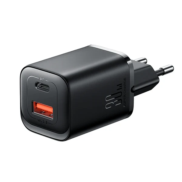 Joyroom JR-TCF08 Speed Series 30W Dual-Port Fast Charger – PD 30W & Samsung PPS 25W Wall Adapter with Multi-Protocol Support & Fireproof PC Shell