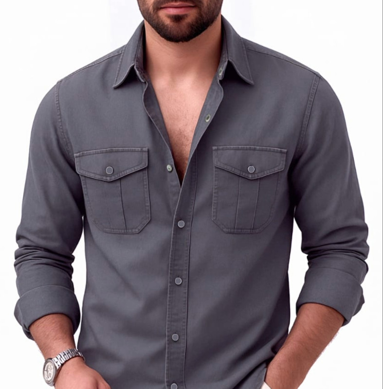 Full sleeves double pocket Shirt