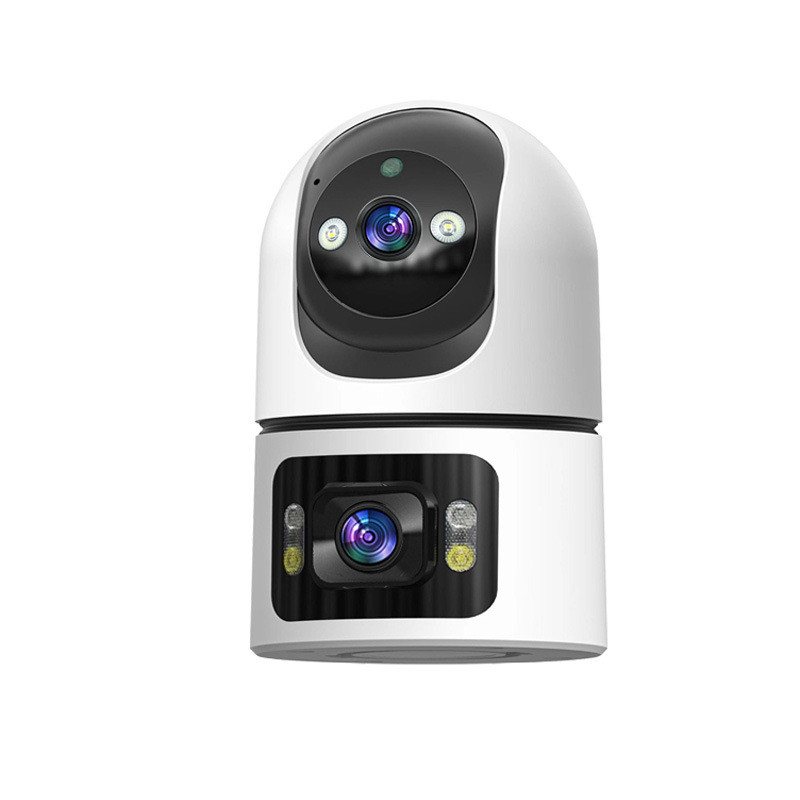 Smart V380 Q9 Dual-Lens & Dual-Screen 8MP WiFi Home Security Camera – 1080P Wireless Indoor CCTV with PTZ, AI Human Tracking, Color Night Vision & Yoosee App Support