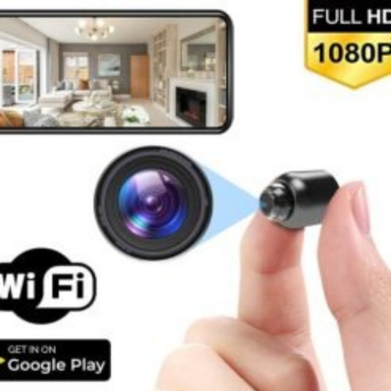 GFOUK™ Minieye Mini Nanny Cam Full HD – Tiny Wireless Spy Camera with 1080P Live Mobile App Monitoring, 2.4G WiFi & 128GB MicroSD Support for Home & Office Security