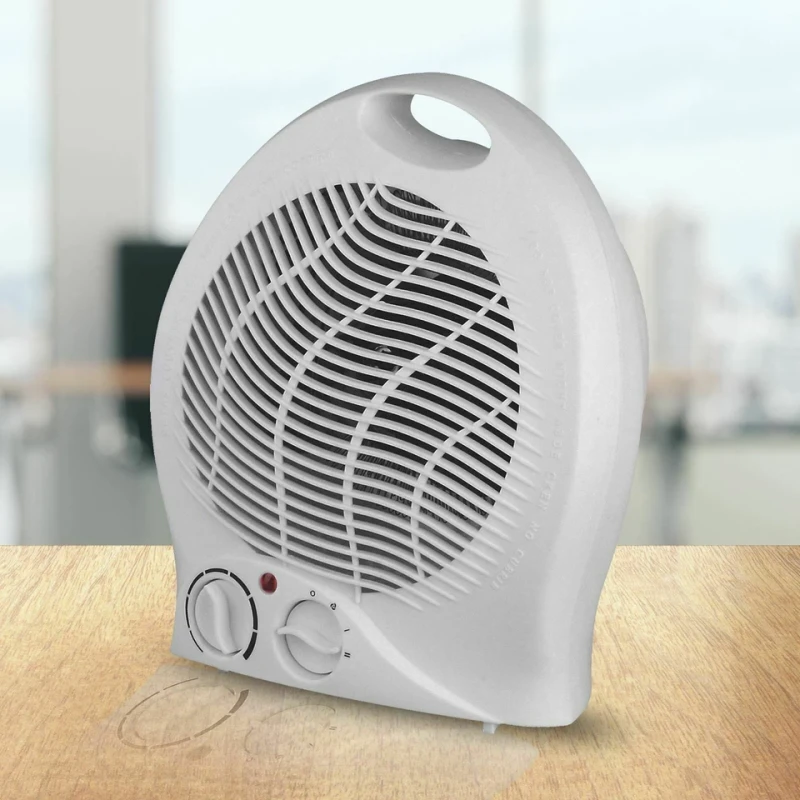 Interior Deluxe 2000W Electric Fan Heater – Fast Heating Portable Room Heater with Adjustable Temperature Control, 220-240V & 2-Year Warranty