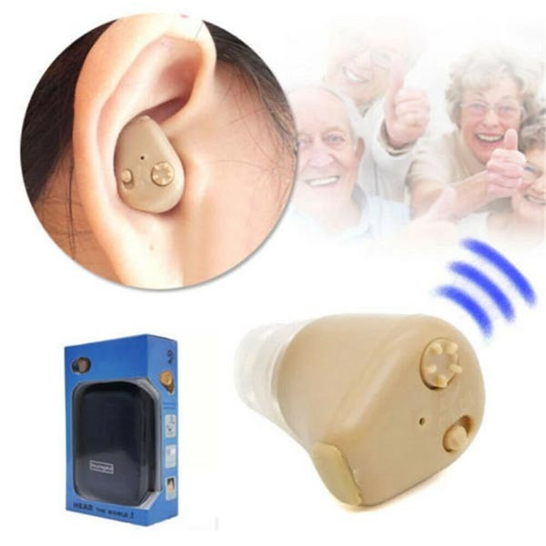 Invisible In-The-Ear Hearing Aid Machine – Compact Digital Sound Amplifier with Volume Control Wheel, Portable Storage/Charging Case & Clear Audio Clarity