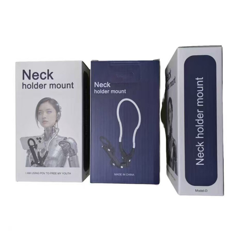 Hands-Free Magnetic & Flexible Neck Phone Holder Mount – 180° Adjustable POV Vlogging Bracket for Bike Riding, Unboxing, Cooking & Travel Recording