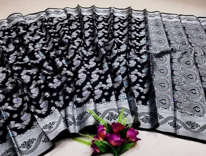 Premium Silk Katan Saree – Exclusive Design (Multiple Colors Available)