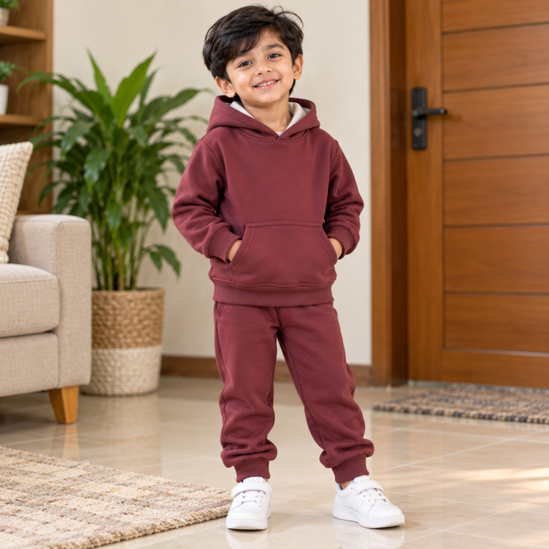 Super Soft Cotton Fleece Baby Hoodie – Warm & Skin-Friendly Winter Wear for (Boys & Girls)