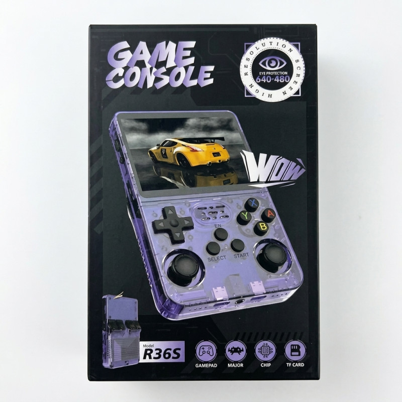 R36S Retro Game Console 64GB 20000+ Games Linux and PSP Gaminig System 3.5 Inch IPS Screen Portable Pocket Game