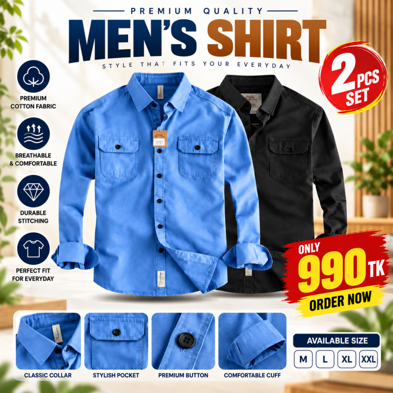 High Thickness Double Pocket Shirt (2PIS COMBO)
