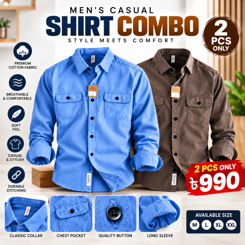 High Thickness Double Pocket Shirt (2PIS COMBO)