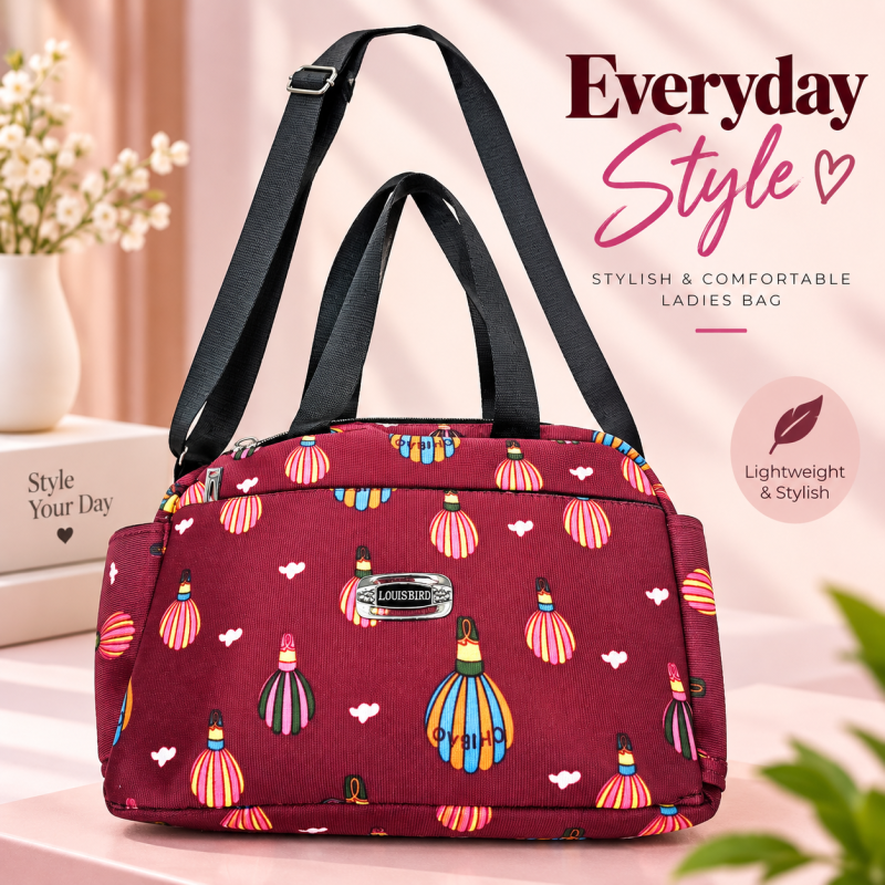 Stylish & Comfortable Maroon Ladies Handbag – Trendy Fashionable Women's Shoulder Bag & Daily Casual Purse for Elegant Outfits