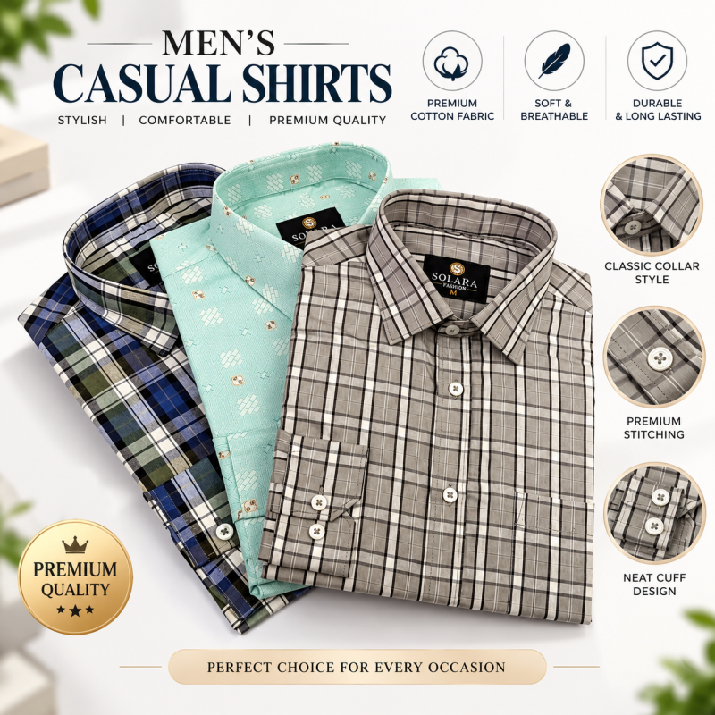 Premium Casual Shirt 3 Pcs Combo