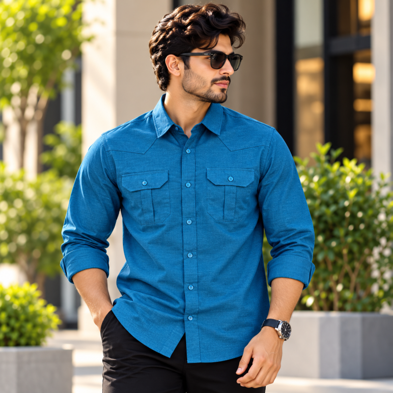 Premium Lap Seam Double Pocket Shirt