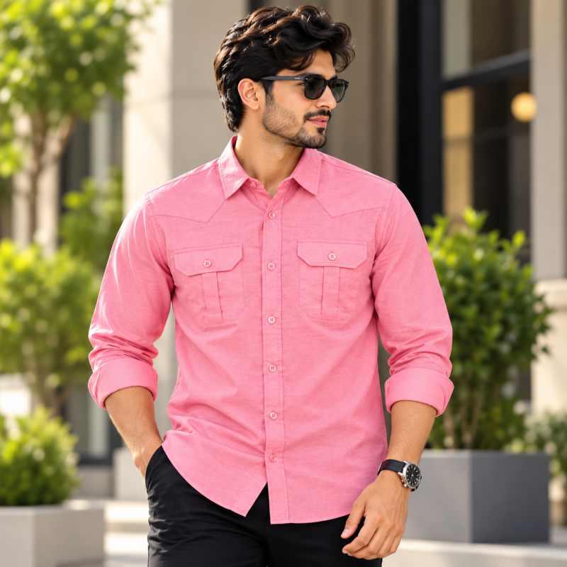 Premium Lap Seam Double Pocket Shirt