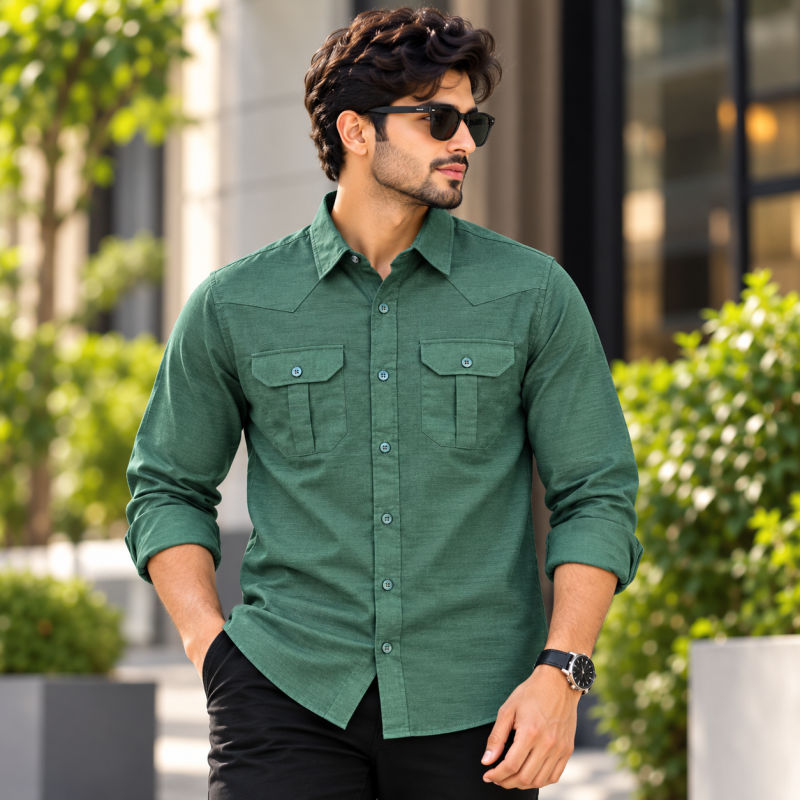 Premium Lap Seam Double Pocket Shirt