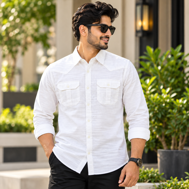 Premium Lap Seam Double Pocket Shirt