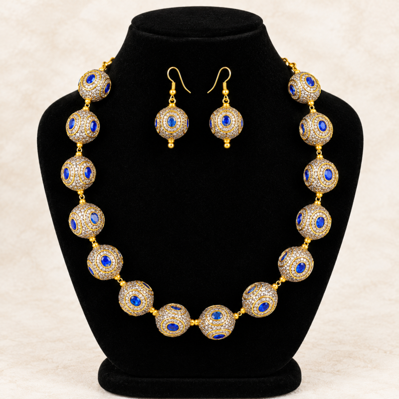 Premium Antique Turkish Ball Necklace Set