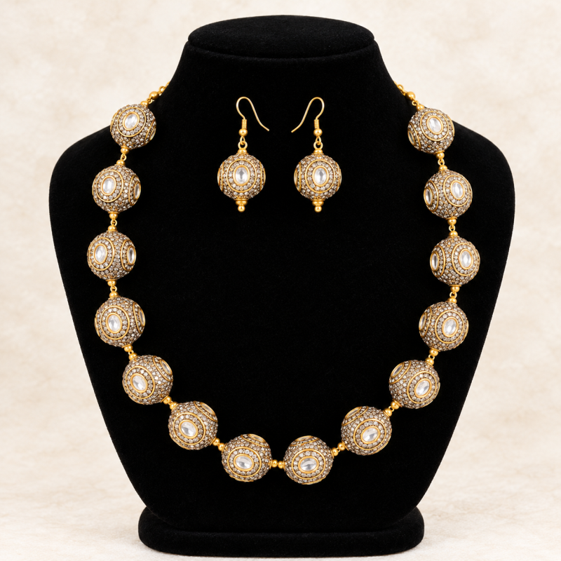 Premium Antique Turkish Ball Necklace Set