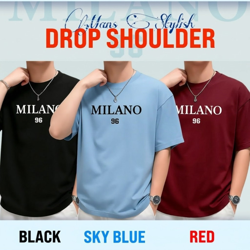 3 Pcs Combo Men's Stylish Drop Shoulder- Milano